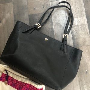 Tory Burch Small York Saffiano Leather Buckle Tote